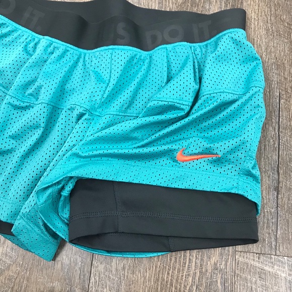Nike Icon 2 in 1 Shorts Mesh Dri-Fit Gym Workout S - Picture 7 of 9